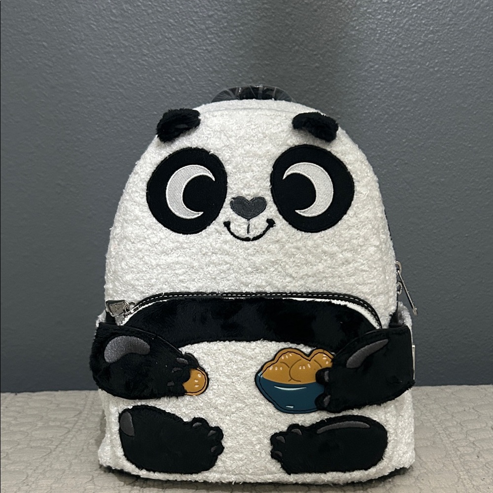 Loungefly Panda Backpack - Black and White